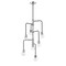 Z-Lite Neutra 7 Light Chandelier, Matte Black + Polished Nickel & Clear 621-7MB-PN - alternate 5